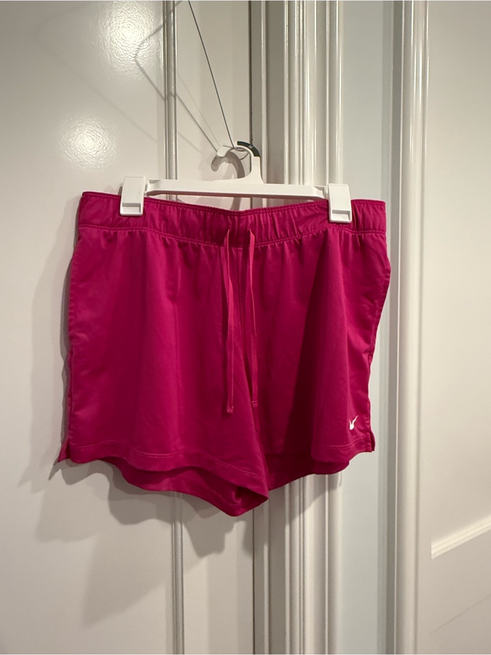 Nike Women's Hot Pink Athletic Shorts with Drawstring